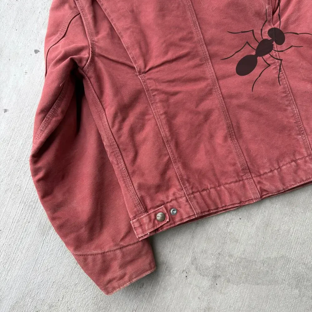 Carhartt WOMENS WJ097 VRS pink Detroit work wear jacket - Picture 7 of 8